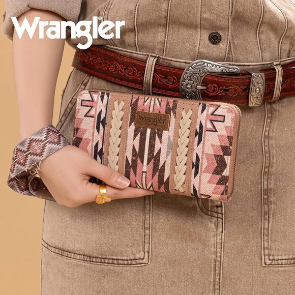 Aztec Boho Cotton Canvas Zipper Wallet Wristlet Purse for Women - Picture 6 of 6